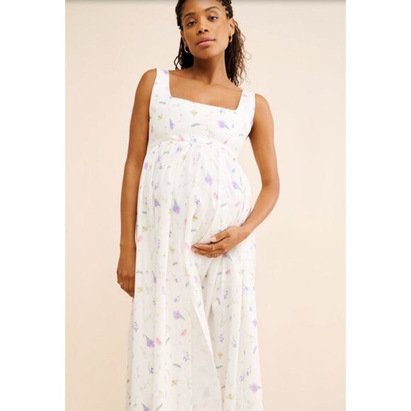 Anthropologie OhSevenDays Maternity Dani Dress Size Large Floral Garden Print - Picture 4 of 6